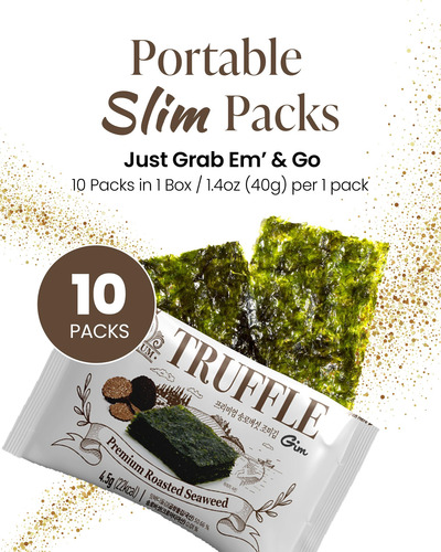 Snacks Coreanos De Trufa Negra Algas Tostadas Nori 100g
