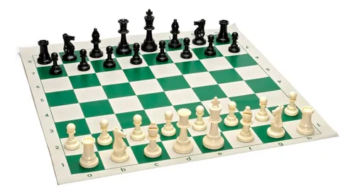Juego Tablero De Ajedrez Enrollable Portátil Viajero 34cm
