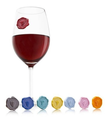 Imagen 1 de 1 de Marcadores De Copas Clásicos - Glass Markers Classic Vacu Vi