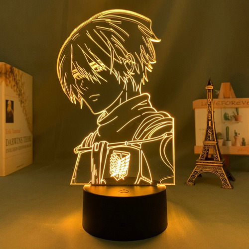 3d Lámpara Mikasa Ackerman Figura Para Decoración Luz De Noc