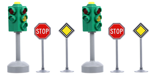 Juego De 2 Minijuegos De Semáforos Traffic Model Toys