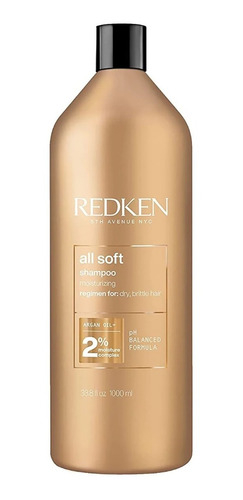 Shampoo Hidratante Con Aceite Argán Redken All Soft 1000ml