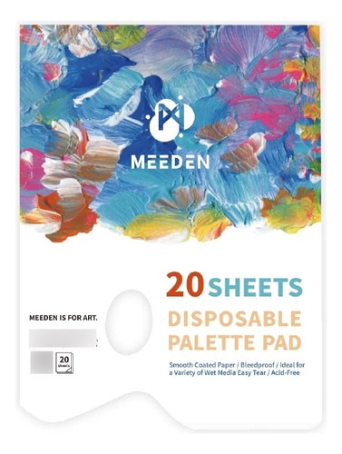 Paleta De Papel Descartable Meeden X20 Hojas De 80g 30x23cm