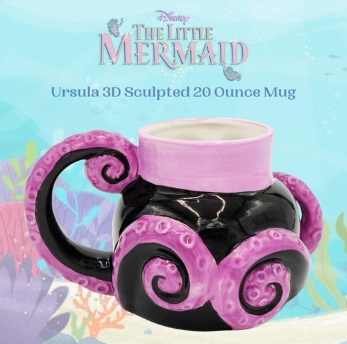 Botella De Cerámica Con Diseño De Disney En 3d, Ursula Jarra