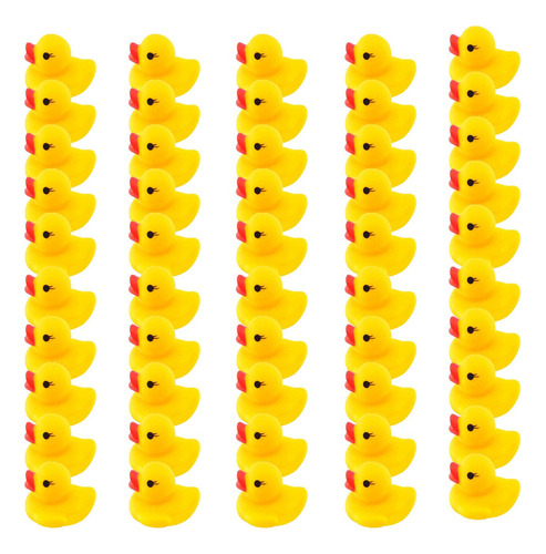 50 Patitos De Baño De Goma Amarillos Lindos, 50 Piezas . .