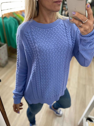 Imagen 2 de 8 de Sweater Tramado Colores Mujer The Big Shop