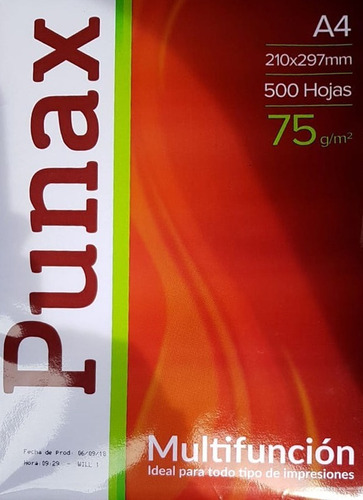 Resma A4 75gr Punax Ledesma 500 Hojas Caja X10u/ 5000hojas