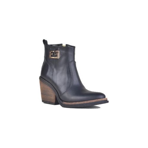 Botas Botinetas Texanas De Mujer De Cuero Georgi - Ferraro
