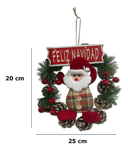 Corona Navidad Adorno Papa Noel Puerta Fiesta Pettish Online Color Feliz Navidad