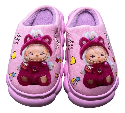 Pantuflas De Labubu Invierno Con Chiporro Tendencia Frío