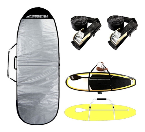 Capa Prancha Stand Up Sup Alça Transporte Sup Fitas Rack