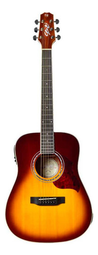 Violão Eletro-acústico Seizi Tokyo Mini Brown Burst Com Bag