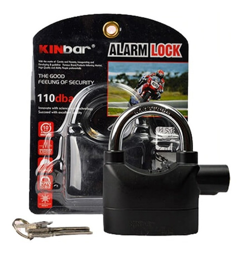 Candado Con Alarma Para Motos Scooter Rejas Puertasx 4