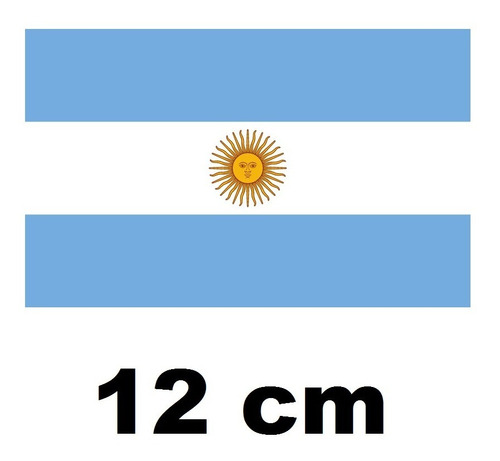Stickers Bandera Argentina ( Vinil 12 Cm ) 1 Pza