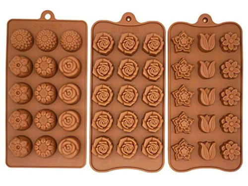 Poproo Flower 3piece Candy Set Silicona Chocolate Ice Cube M