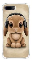 Comprar Capinha Capa Celular Compatível iPhone Coelho Musica Fone