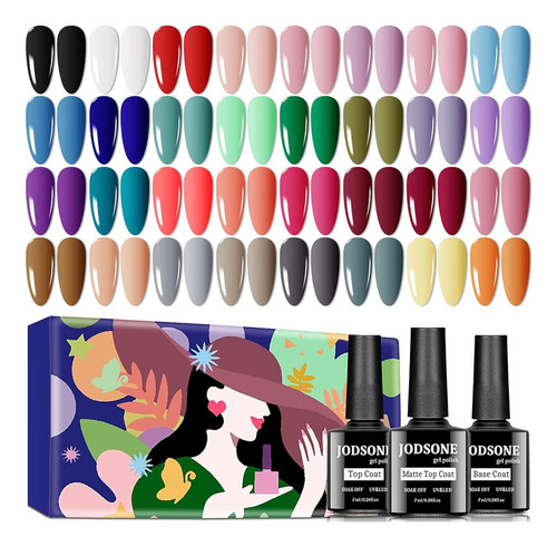 Jodsone 35 Pcs Gel Nail Polish Set Gel Nail Kit Con 32 Color