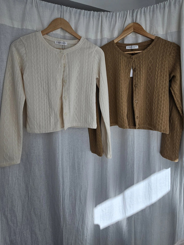 Saco Tapado Corto Cardigan Tejido Crochet Casual Moda Dama