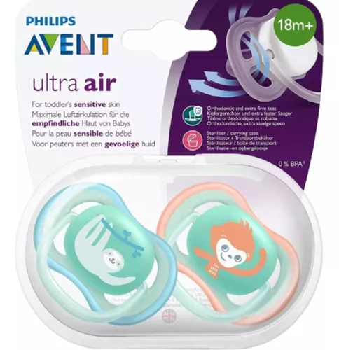 Chupetes Philips Avent Ultra Air 6-18meses X2 Uni I Color Varón Ultra Air  SCF085/17