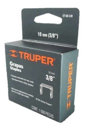 Grampadora.truper - Grampas Modelo Et 50 3.- 3/8 (1000u)