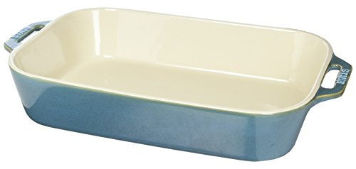 Staub 40511890 Bakingdishes Rectangular 13 X 9 Rustic Turquo