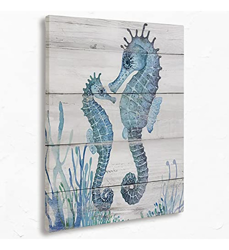 Beach Ocean Seahorse Canvas Wall Art Prints, Summer Sea...