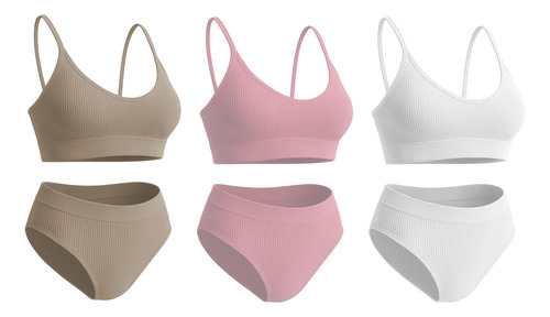 Conjunto Morley Sin Costura Taza Desmontable Top Culote 2874 Surtido Xl-xxl