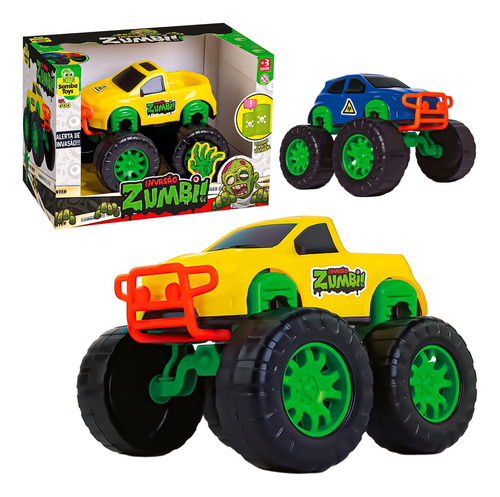Invasão Zumbi Caminhonete Carro Monstro Grande - Samba Toys