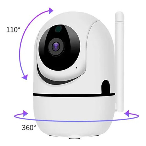 Cámara De Seguridad Inteligente Con Wifi Y Visión Nocturna Blanco