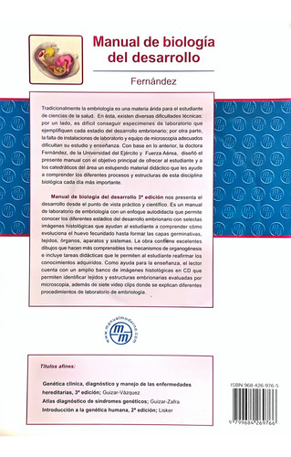 Manual De Biología Del Desarrollo Manual Moderno Incluye Cd (Usado)