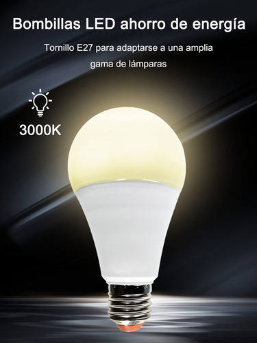 15w Led Ahorrador 20 Piezas Focos E27 1500lm Luz Cálida Blanco Cálido