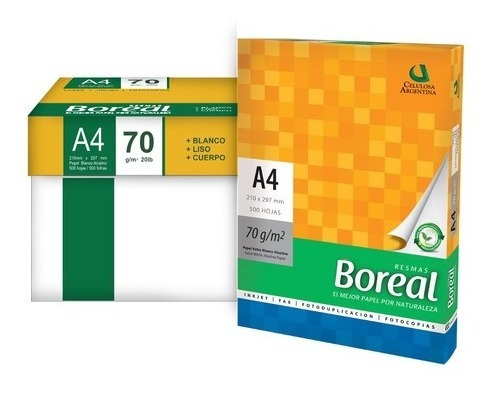 Imagen 2 de 5 de Resma A4 Boreal De 70 Grs Papel Obra 500 Hojas
