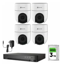 Comprar Ezviz Kit Videovigilancia 4 Cámaras Ip Ptz Wifi H8c 2mp + Hdd 3tb + Accesorios - Kit Cctv Kit-h8c-plus-4 Cámaras Inalambricas Audio De Dos Vias Cobertura 360° + Seguimiento Inteligente