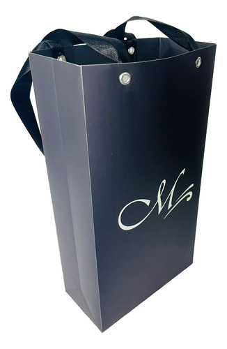 Sacola Personalizada Com Fita De Cetim 26x14x7cm - 01 Unid