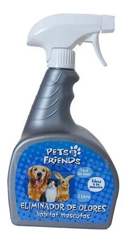 Eliminador Olores Habitad Mascota Gato Perro Pets Friends 1l