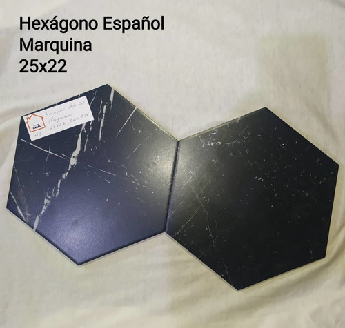 Arg Porcelanato Hexagonos Español Marquina 25*22