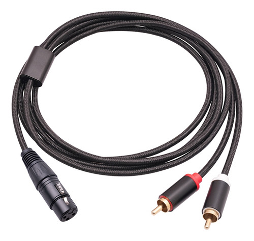 Cable Divisor En Y De 3 Pines Xlr Hembra A Doble Rca Macho,