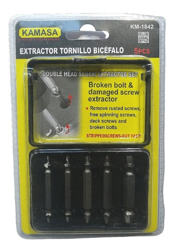 4 Set Extractor De Tornillos 5 Piezas Kamasa Km-1842