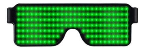 Gafas, Gafas Led Para Disfraces, Luz Usb, Verde, Recargables