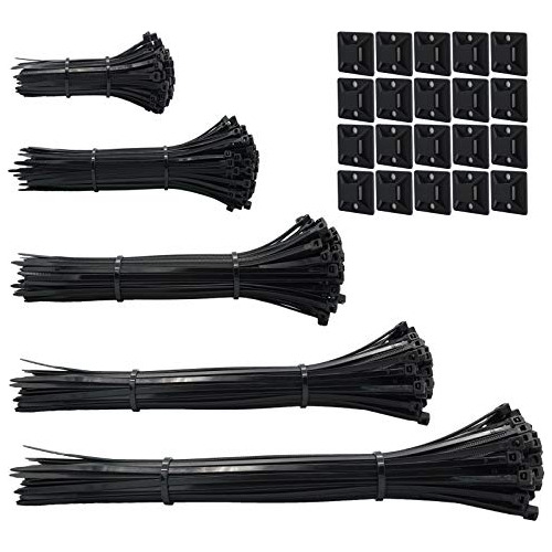 600pcs Negro Estándar De Cable De Nylon De Autobloqueo...