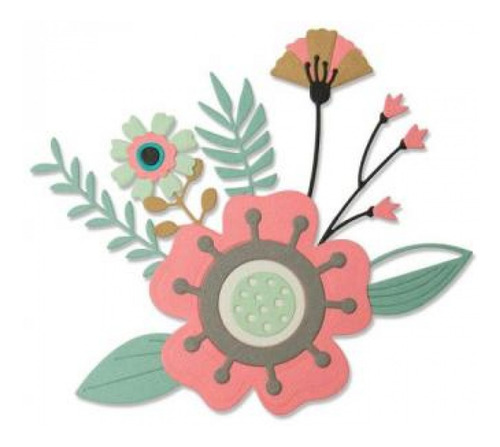 Sizzix - Conjunto De Facas Thinlits - Tema Florais Criativos