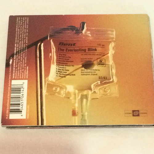 Bent / The Everlasting Blink Cd Usa 2003 Impecable (Usado)