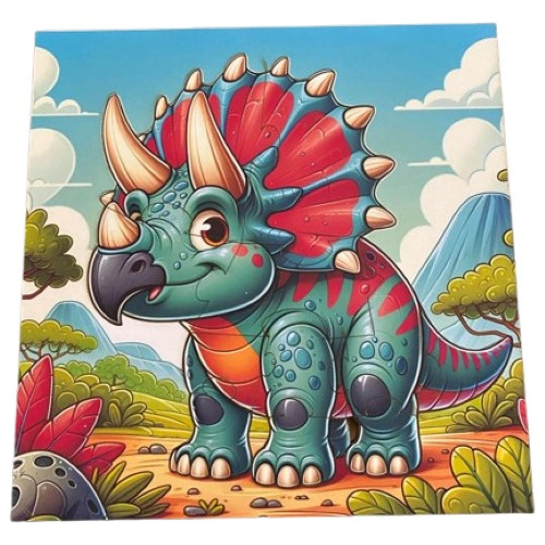 Rompecabezas Personalizados Doble Capa Dinosaurios 20x20cm