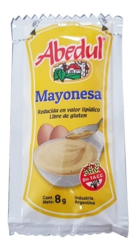 Mayonesa Individual Abedul X 198 Unidades De 8 Cm3 Sin Tacc