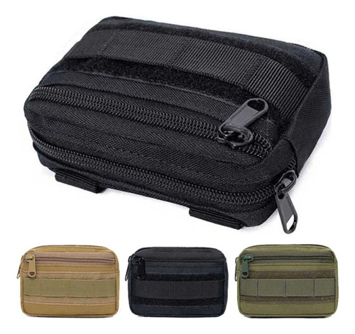 Cartera Bolsa Molle P Cinturón Mochila Táctica Militar W80 Color Negro Diseño De La Tela Bolsa Cartera