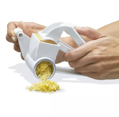 Imagem 5 de 8 de Ralador Queijo Giratório Manual Lâminas Aço Inox O Melhor