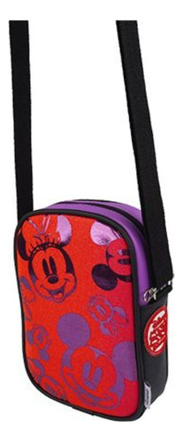 Bolsa Infantil Tweenie Preto Vermelho Mickey E Minnie Disney