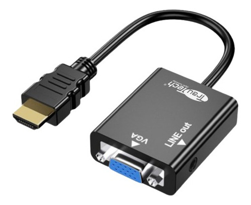 Cable Adaptador De Hdmi A Vga Con Audio Marca Trautech Video