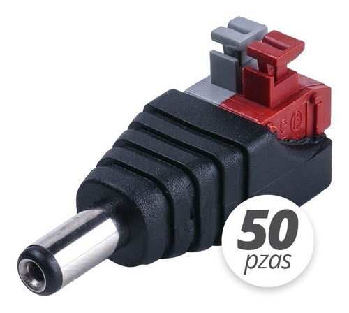 50 Adaptadores Conector Plug Jack Cctv 3.5 Mm Macho Jr52x
