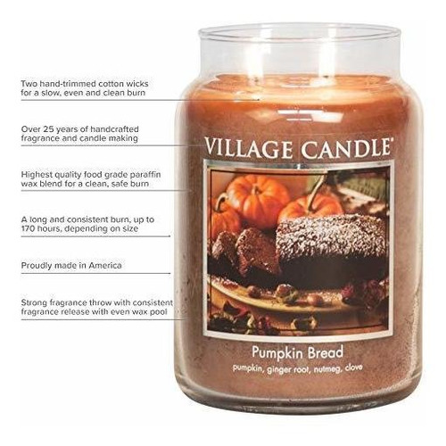 Vela Aromatica Parafina Village Candle Warm Apple Pie Marrón